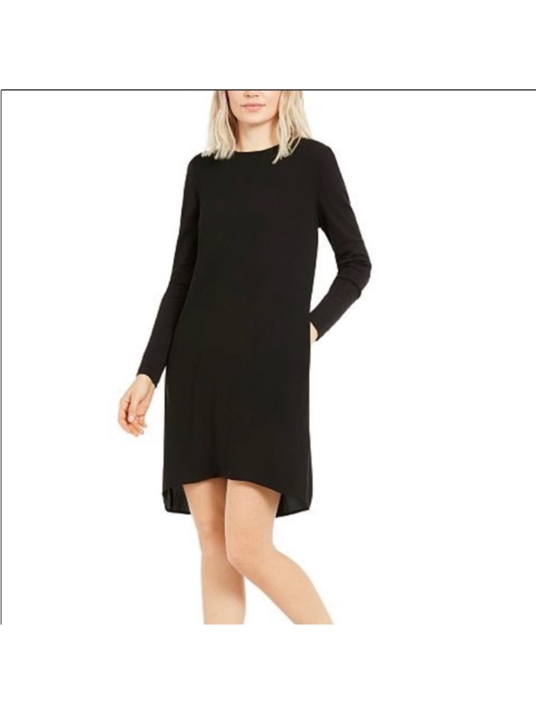 Eileen Fisher Black Long Sleeve Dress Size Pp